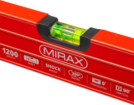 Уровень коробчатый усиленный 3 ампулы 1200 мм MIRAX 34603-120