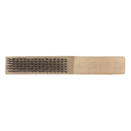 Щетка зачистная 6-и рядная, закаленная прямая проволока с деревянной ручкой СИБРТЕХ 74806