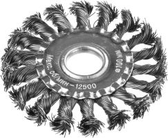Щетка дисковая для УШМ DEXX пучки проволоки 0,5 мм 100 мм 22 мм 35100-100