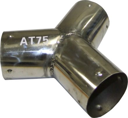 Переходник металлический Y-образный для шланга 75 мм NORDBERG AT75