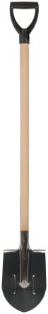 Лопата штыковая Профи с деревянным черенком и V-ручкой 200х355х1420мм FIT 77175
