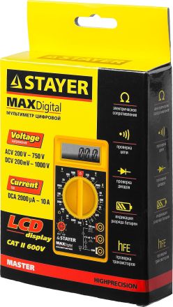 Мультиметр цифровой STAYER MASTER MAXDigital STAYER 45306