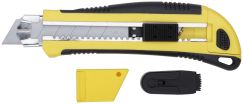 Нож технический 25 мм усиленный, кассета 3 лезвия, автозамена лезвия, Профи FIT 10328