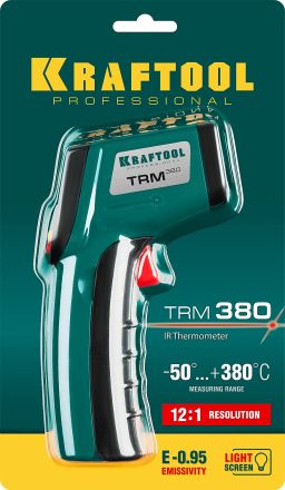 Пирометр инфракрасный TRM-380 -50°С +380°С KRAFTOOL 45707-380