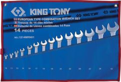 Набор комбинированных ключей 10-32 мм 14 предметов KING TONY 1214MRN01