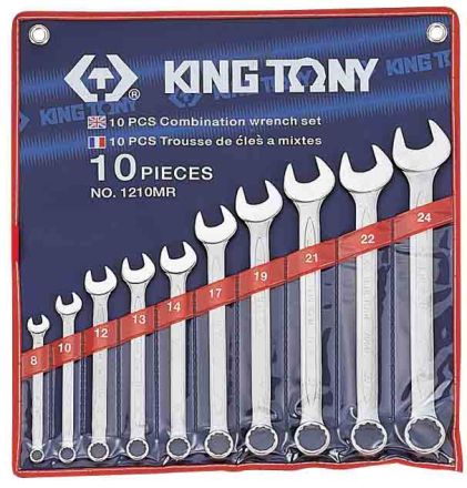 Набор комбинированных ключей 8-24 мм 10 предметов KING TONY 1210MR