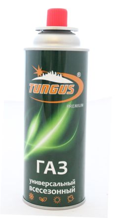 Баллон газовый цанговый для портативных плит 220 г TUNGUS PREMIUM TN-FG-220
