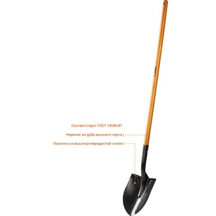 Лопата штыковая Профи-10 для земляных работ Профессионал ЗУБР 4-39529_z01