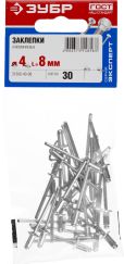 Заклепки ЗУБР алюминиевые 4,0х8 мм 30 шт 31300-40-08