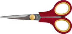 Ножницы бытовые нержавеющие, прорезиненные ручки, толщина лезвия 1,4 мм, 135 мм КУРС 67328