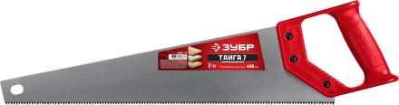 Ножовка универсальная ТАЙГА-7 450 мм 7TPI для средних заготовок фанеры ДСП МДФ ЗУБР 15081-45