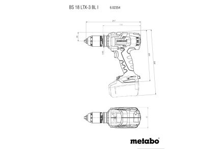 Дрель-шуруповерт 120 Нм 18 В METABO BS 18 LTX-3 BL I 602354650