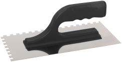 Кельма зубчатая 8x8, нержавеющая сталь, 270x130 мм, пластиковая ручка MASTER COLOR 30-2043