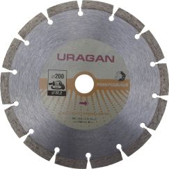 Круг алмазный для УШМ URAGAN сегментный 200х22,2 мм 909-12111-200