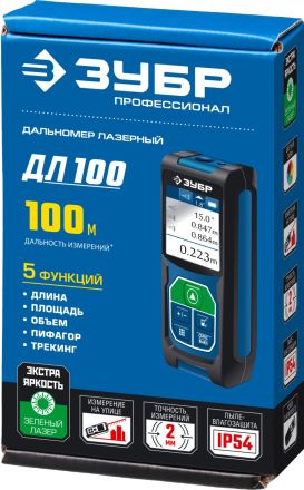 Дальномер лазерный ДЛ-100 100 м ЗУБР ЗУБР 34923