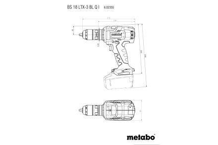 Дрель-шуруповерт 120 Нм 18 В METABO BS 18 LTX-3 BL Q I 602355650