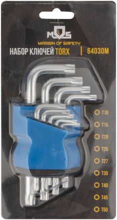 Набор ключей TORX T10-T50 9шт MOS 64030М