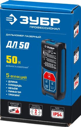 Дальномер лазерный ДЛ-50 50 м ЗУБР ЗУБР 34925