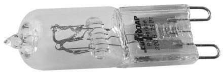 Лампа галогенная СВЕТОЗАР капсульная, прозрачное стекло, цоколь G9, диаметр 13мм, 75Вт, 220В SV-44897-T