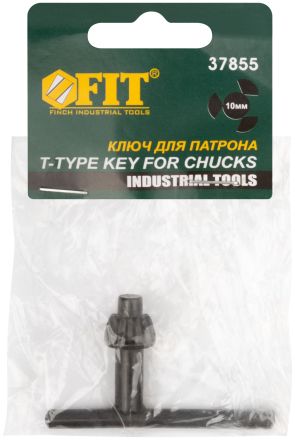 Ключ для патрона T-образный 10 мм FIT 37855