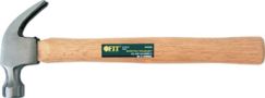 Молоток-гвоздодер, деревянная ручка 27 мм, 450 г FIT 44627