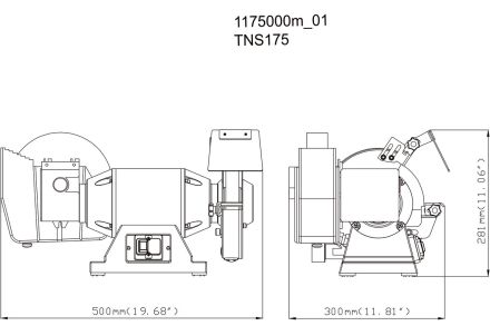 Точильный станок 175 мм METABO TNS 175 611750000
