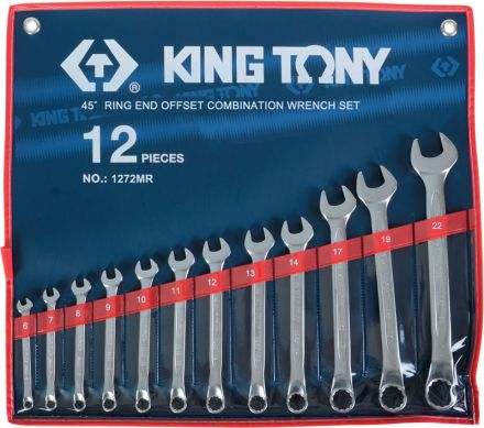 Набор комбинированных ключей 6-22 мм 12 предметов KING TONY 1272MR