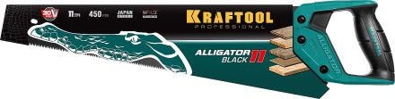 Ножовка для точного реза &quot;Alligator BLACK 11&quot; 450 мм 11 TPI 3D зуб KRAFTOOL 15205-45