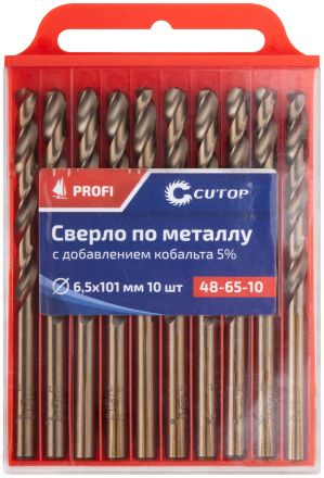 Сверло по металлу кобальтовое Cutop Profi 6,5х101 мм (10 шт) CUTOP 48-65-10