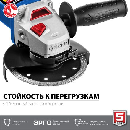 Углошлифовальная машина 115 мм 750 Вт Профессионал ЗУБР УШМ-П115-750