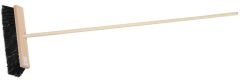 Щетка ЗУБР уличная деревянная с ручкой, волокно 90 мм ПЭТ, 140см, 40х7см 39191-40