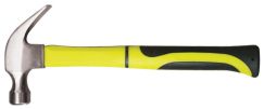 Молоток-гвоздодер, фиброглассовая усиленная ручка 27 мм, 450 г FIT 44782