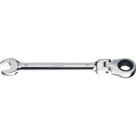 Комбинированный гаечный ключ трещоточный шарнирный 13 мм ЗУБР 27101-13