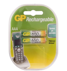 Батарейка-аккумулятор GP 650 AAA 2 шт 65AAAHC-2DECRC2