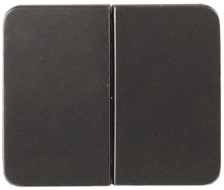 Выключатель двухклавишный СВЕТОЗАР &quot;ГАММА&quot; без вставки и рамки темно-серый 10A 250B SV-54134-DM