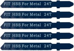 Полотна для электролобзика по металлу 50 мм Профи EU HSS 50 мм 5 шт 24 TPI FIT 41124
