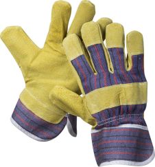 Перчатки STAYER MASTER рабочие комбинированные кожаные из спилка с тиснением XL 1131-XL