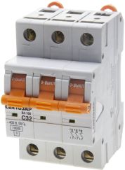 Выключатель автомат СВЕТОЗАР 3 полюса 32 A &quot;C&quot; откл. сп. 10 кА 400 В SV-49073-32-C
