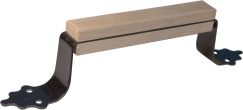 Ручка дверная прямоугольная с деревянными накладками 100 мм КУРС 66817