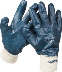 Перчатки рабочие с манжетой и полным нитриловым покрытием ЗУБР L (9) 11272-L