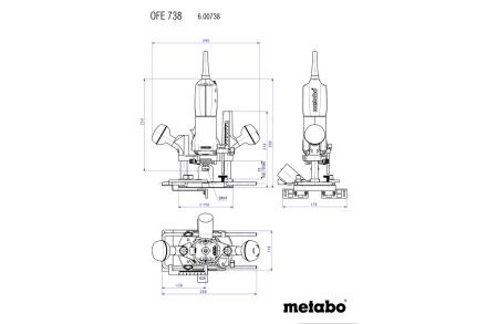 Фрезерно-шлифовальный двигатель METABO OFE 738 600738000