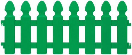 Забор декоративный пластиковый &quot;Штакетник&quot; 4 секции, 2м, зеленый FIT 77490