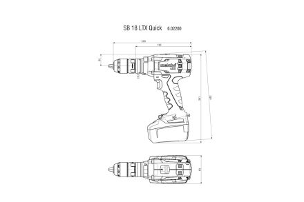 Дрель-шуруповерт ударная 110 Нм 18 В METABO SB 18 LTX Quick 602200650