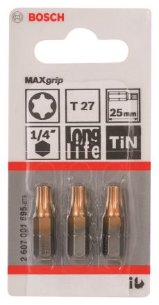 Бита Max Grip 3 шт 25 мм T27 BOSCH 2607001695