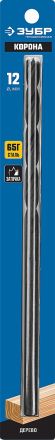 Спиральное сверло по дереву М-образная заточка 12x300/150 мм ЗУБР 29421-300-12_z01
