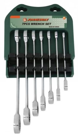Набор ключей комбинированных трещоточных 10-19 мм 7 шт W45107S JONNESWAY 47741