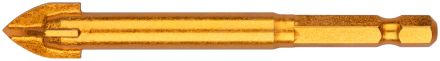 Сверло по кафелю, 4 режущие кромки титановое U-хвостовик под биту 12х91 мм FIT 35479