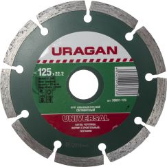 Круг алмазный URAGAN сегментный 22,2х125 мм 36691-125