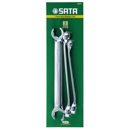 Набор ключей рожковых для накидных гаек 9-17мм 3 предмета SATA 09031