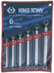 Набор накидных ключей 6-17 мм 6 предметов KING TONY 1706MR